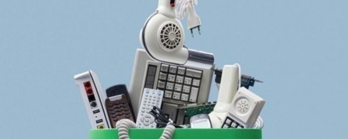 plástico reciclável nos na industria eletronica